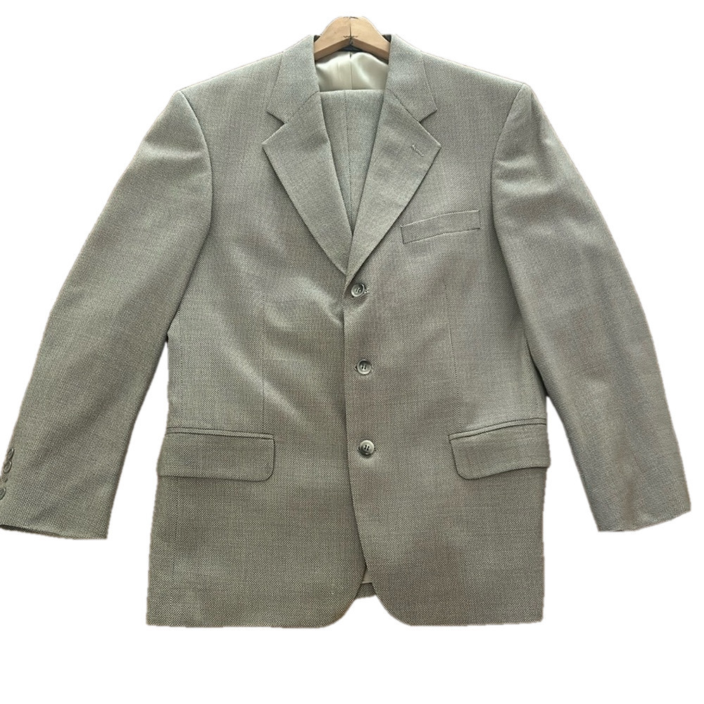 🌿Oscar de la Renta men’s tan wool suit, 40R🌿